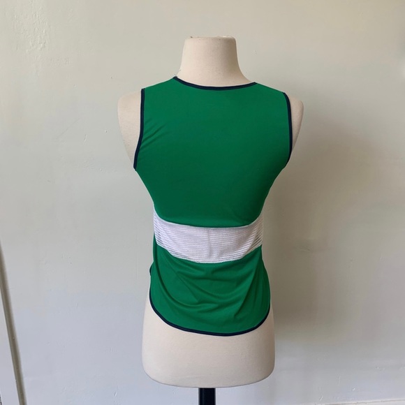 RARE Vintage Nike 1980’s Sheer Mesh Jersey Women’s XS Green and White Nike Top - Picture 6 of 8